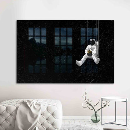 Black and White Abstract Glass Wall Art