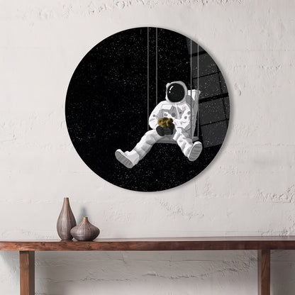 Black and White Abstract Glass Wall Art