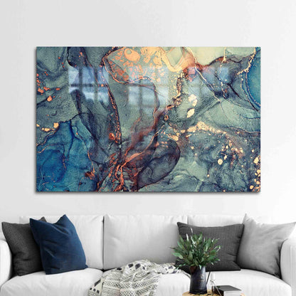 Brown Marble Glass Wall Art