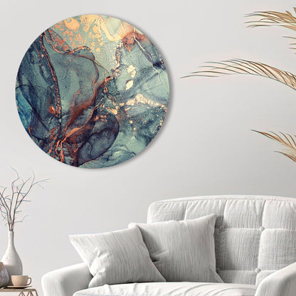 Brown Marble Glass Wall Art