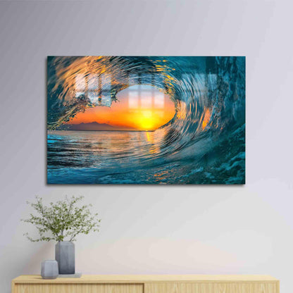 Wave Landscape Stunning Seascape Glass Wall Art