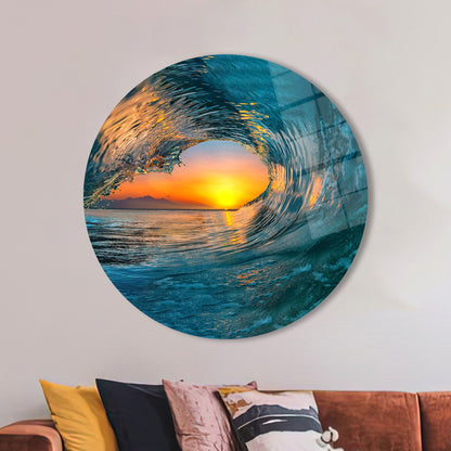 Wave Landscape Stunning Seascape Glass Wall Art