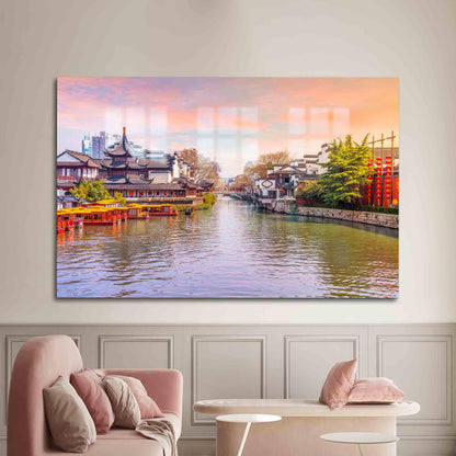 Nature Cityscape Glass Wall Art