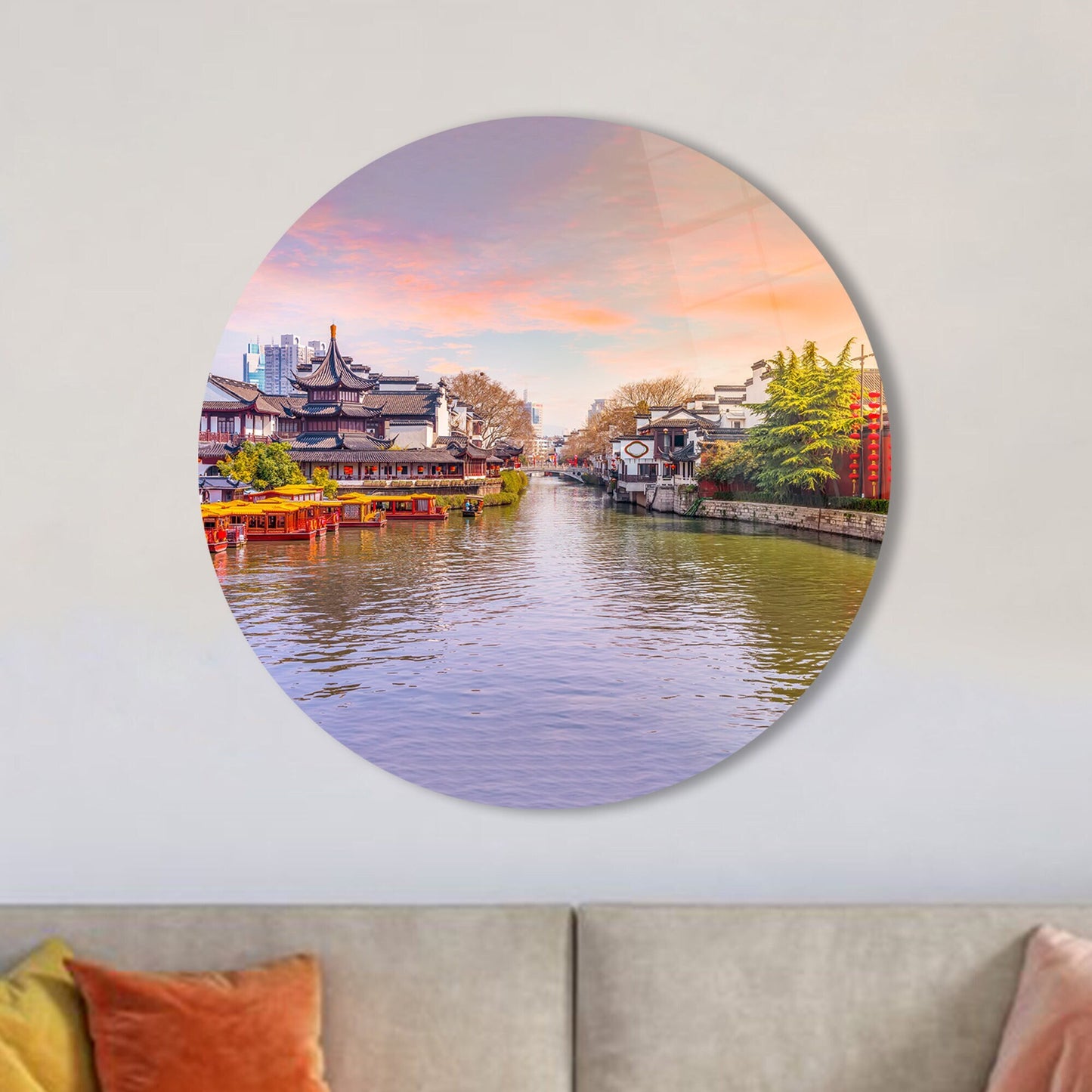 Nature Cityscape Glass Wall Art