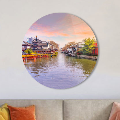 Nature Cityscape Glass Wall Art