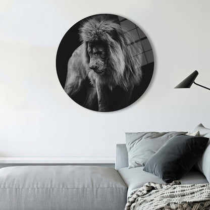 Lion African Glass Wall Art