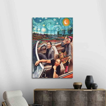 Salvador Dali and Frida Glass Wall Art