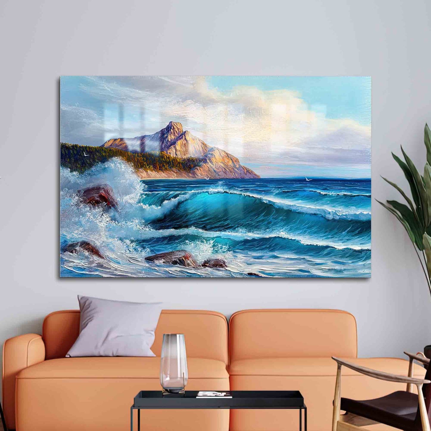 Sea Landscape Glass Wall Art