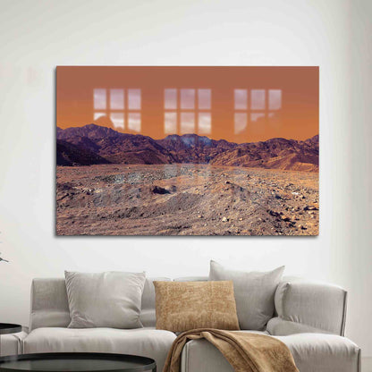 Deserted Field 3D Landscape Glass Wall Art