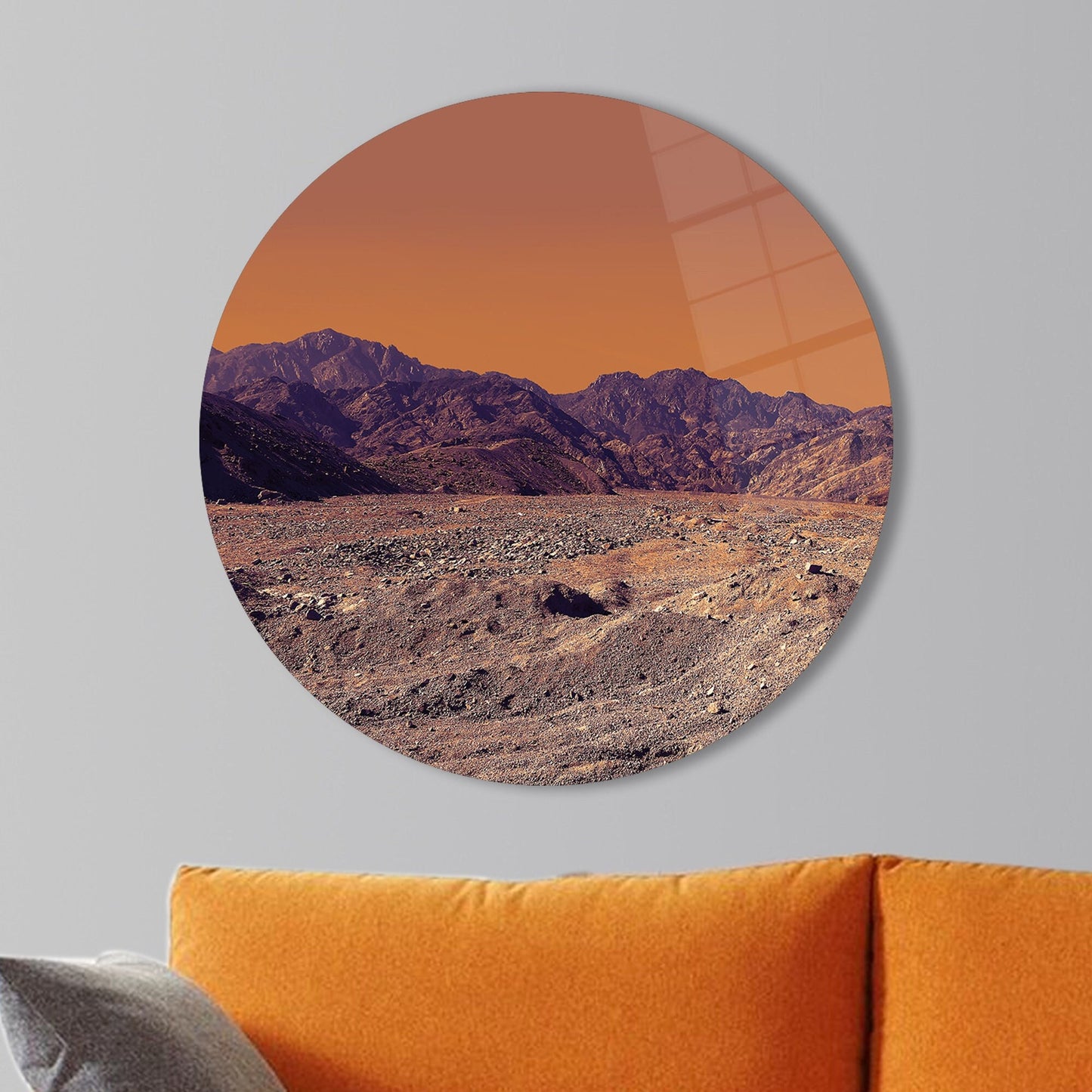 Deserted Field 3D Landscape Glass Wall Art