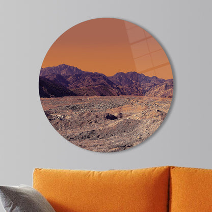 Deserted Field 3D Landscape Glass Wall Art