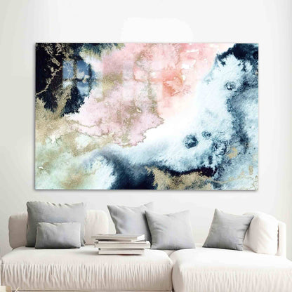 Pink Marble Glass Wall Art