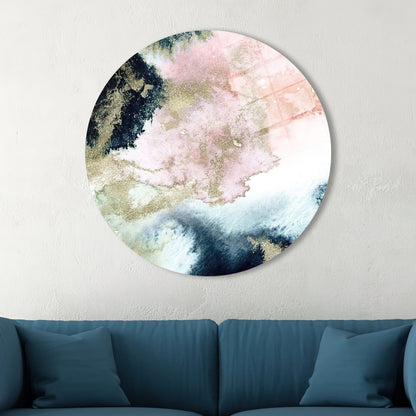 Pink Marble Glass Wall Art