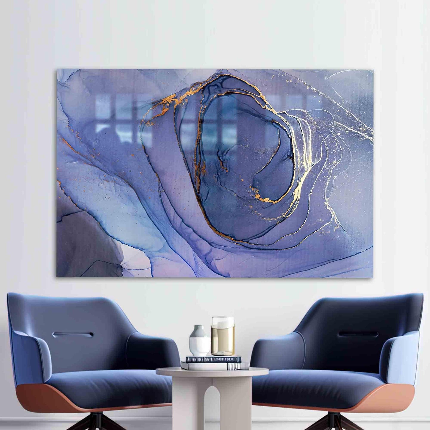 Purple Marble Glass Wall Art