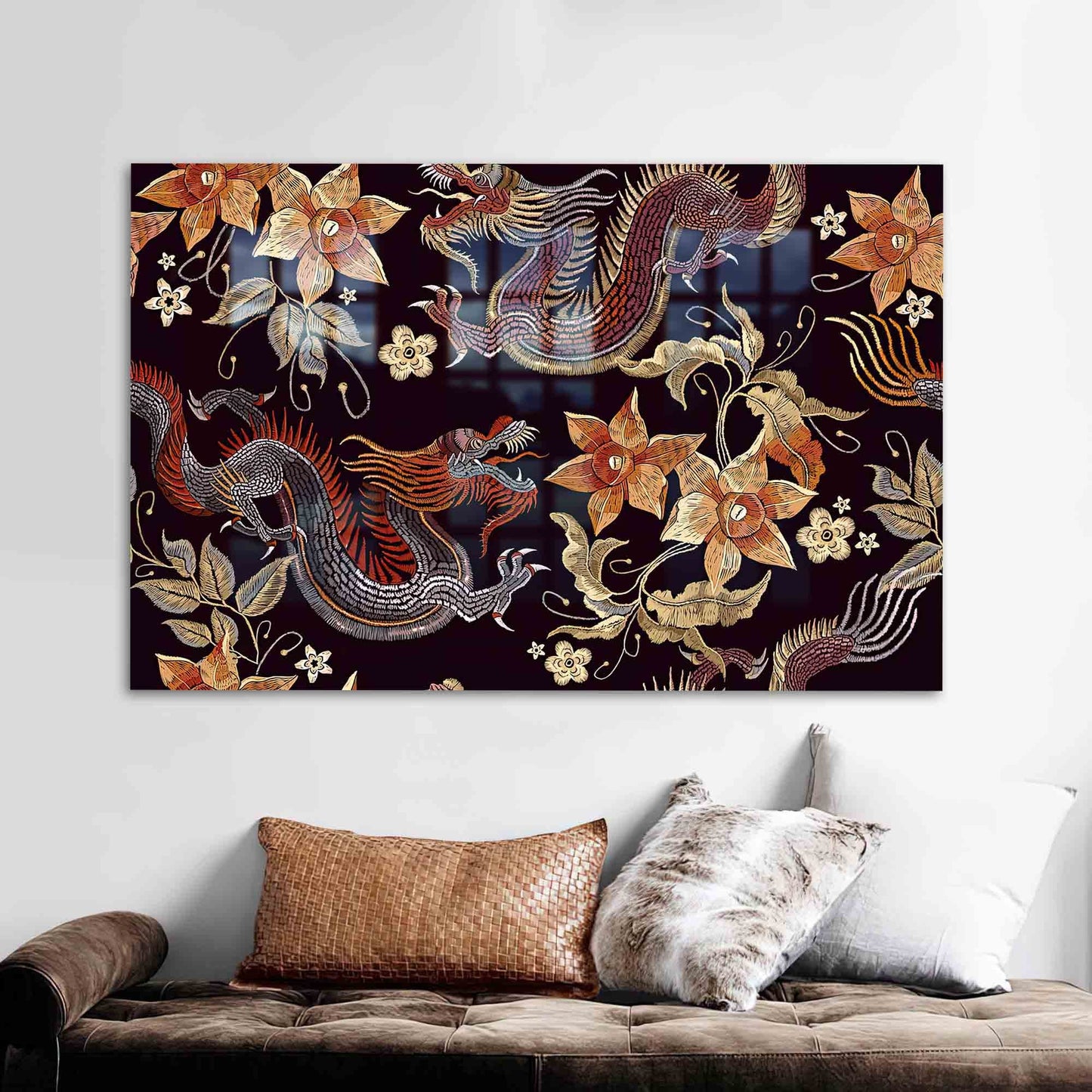 Myth Dragon Glass Wall Art
