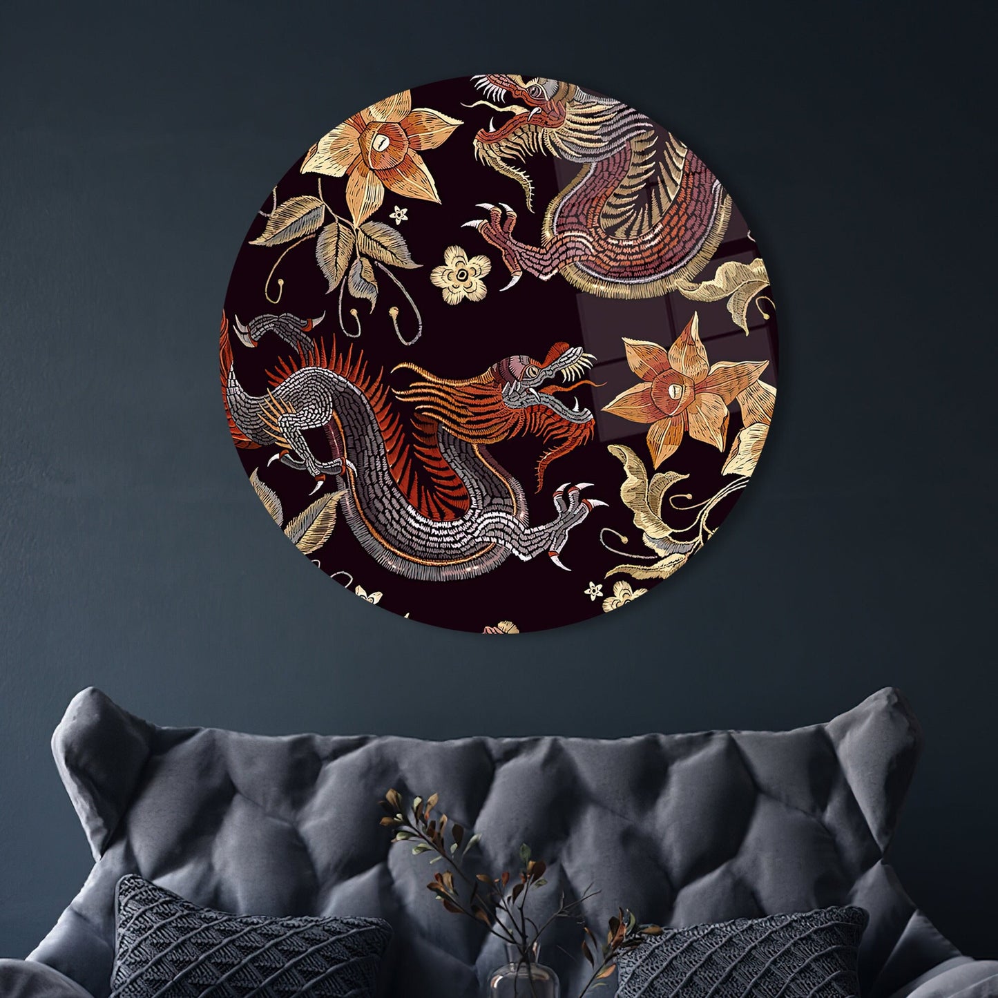 Myth Dragon Glass Wall Art