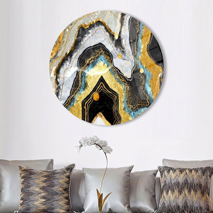 Marble Shimmery Abstract Design Glass Wall Art