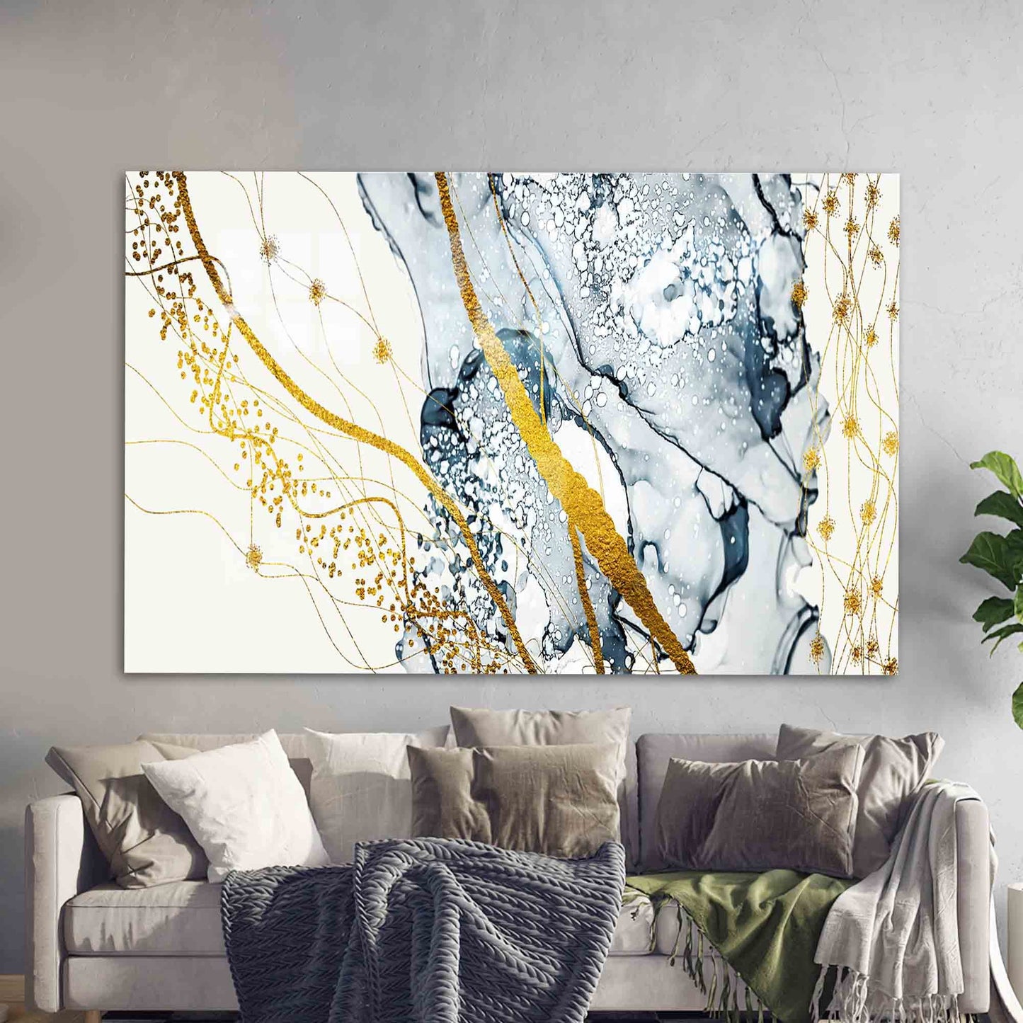 Abstract Glass Wall Art