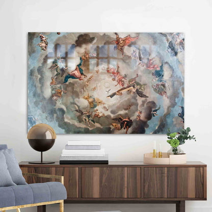 Renaissance Heaven Painting Angel Glass Wall Art