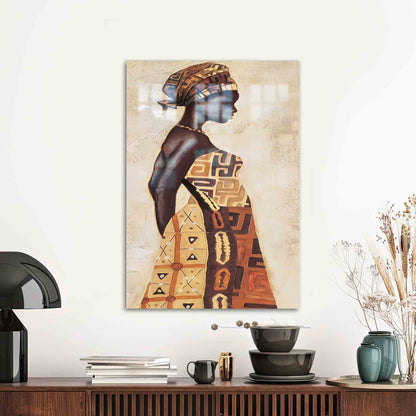 Ethnic Pattern Glass Wall Art