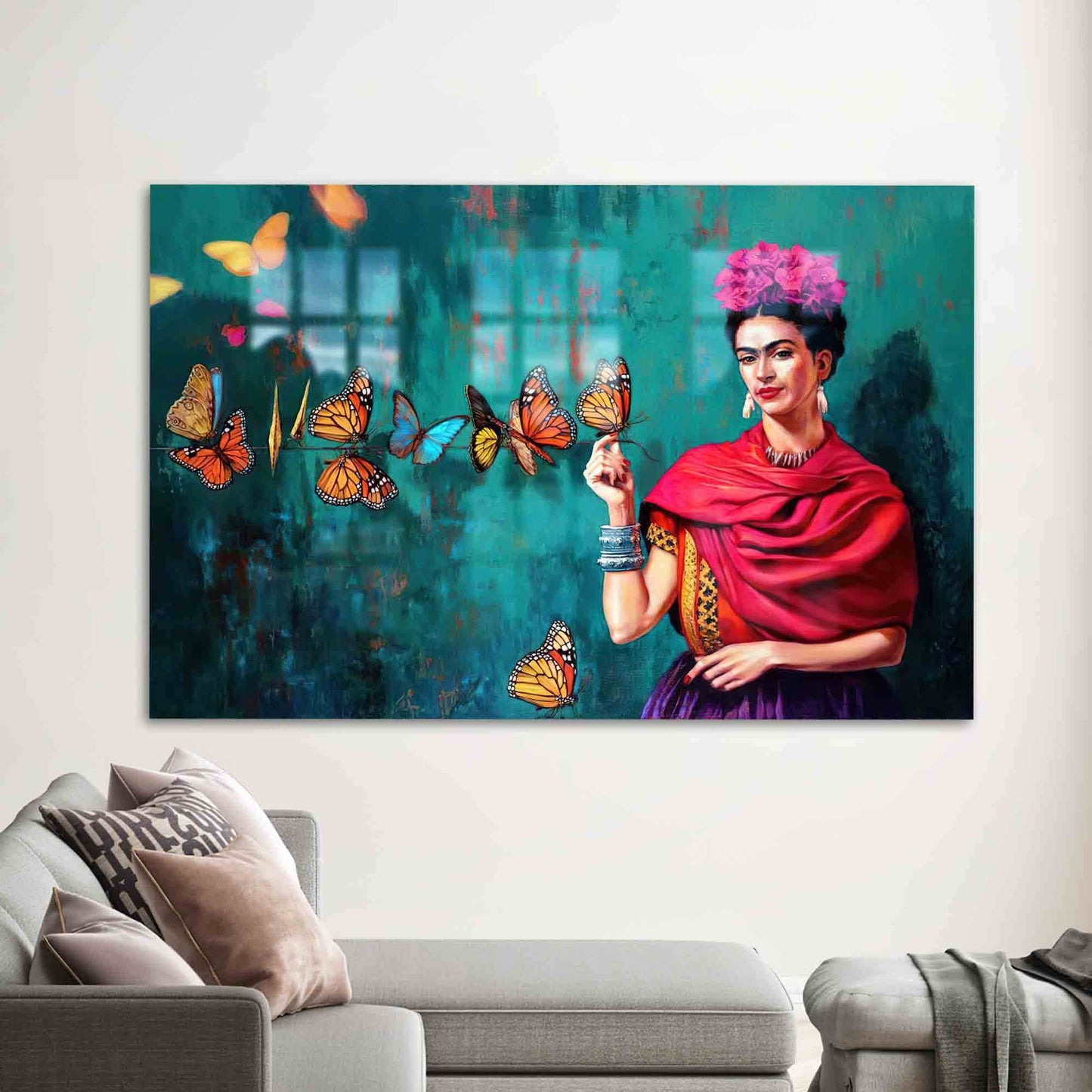 Woman Portrait Glass Wall Art