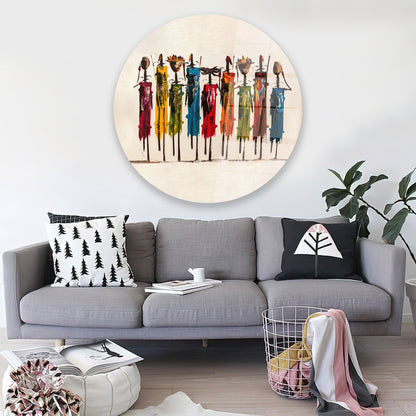 African Masai Glass Art Print - Vibrant Wall Decoration