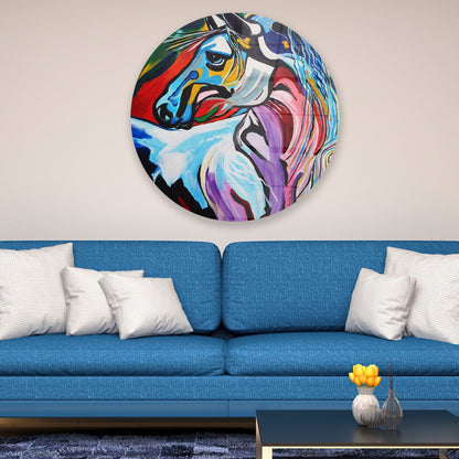 Horse Lovers Clear Crystal Glass Wall Art