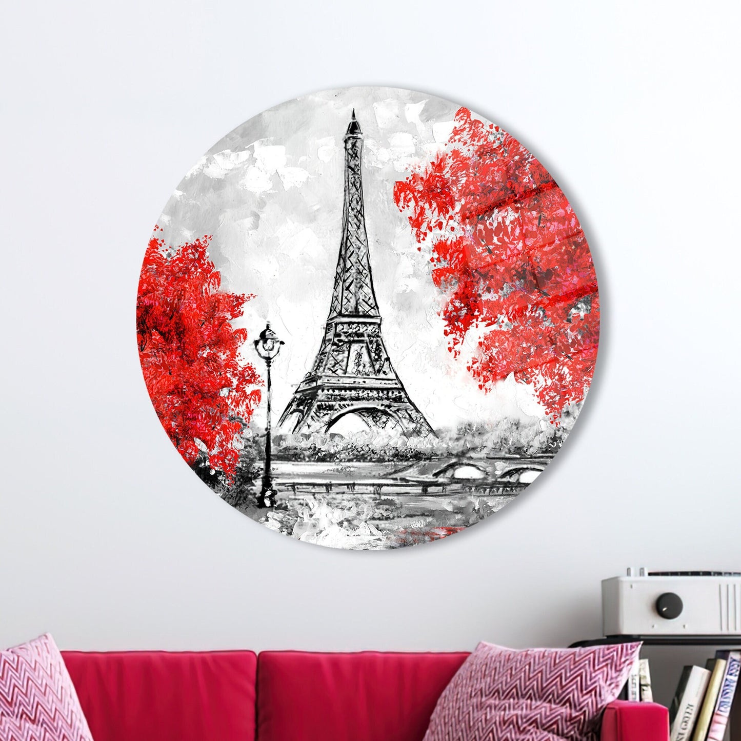 Eiffel Tower Cityscape Glass Wall Art