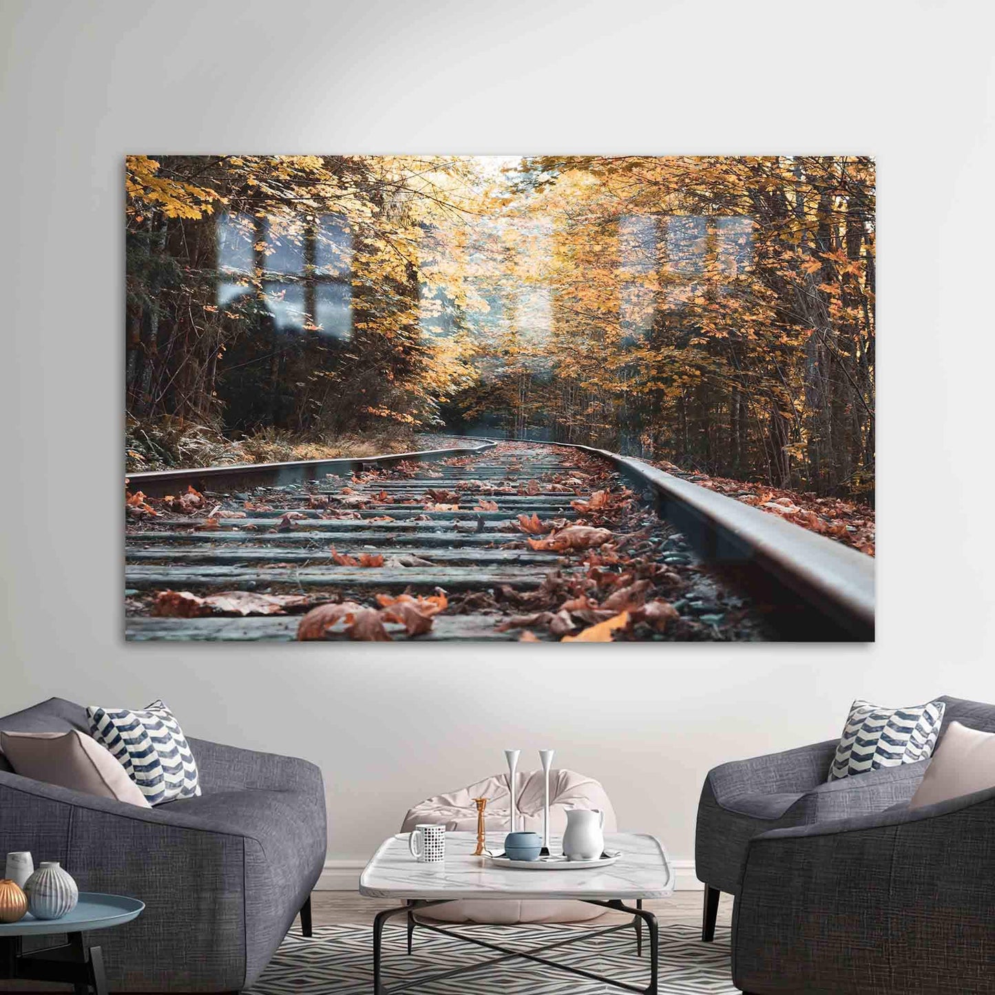 Forest Landscape Glass Wall Art