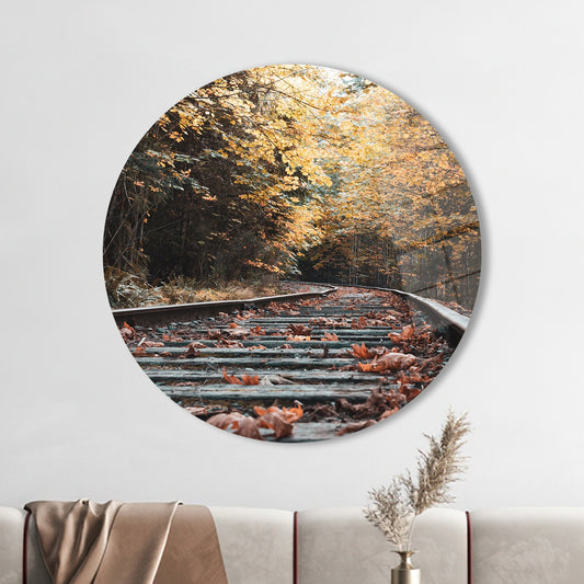 Tempered Glass Wall Decor: Forest Landscape Print