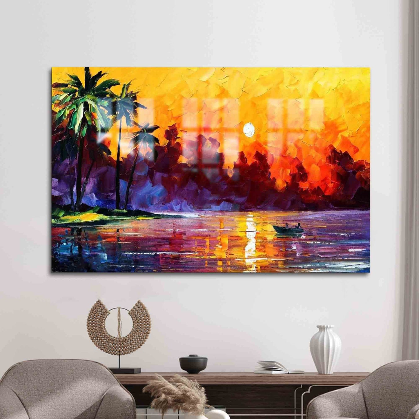Abstract Landscape Glass Wall Decor - Stunning View Glass Wall Art