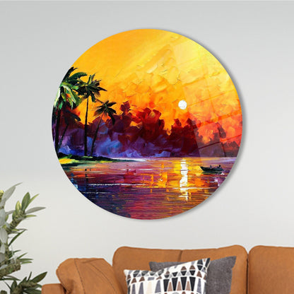 Abstract Landscape Glass Wall Decor - Stunning View Glass Wall Art