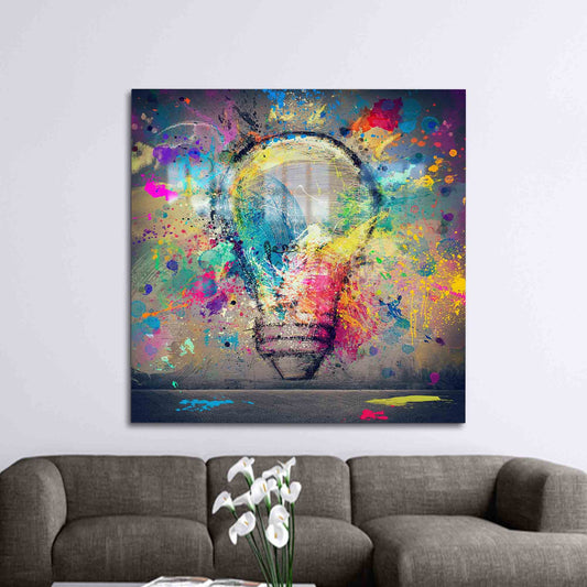 Colorful Graffiti Glass Wall Art - Vibrant Glass Decor for Modern Spaces