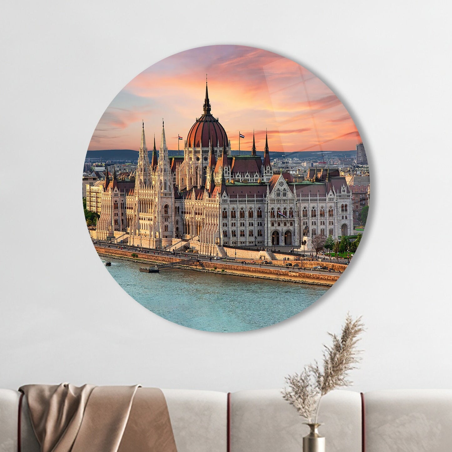 Hungarian Parliament Building Glass Wall Art