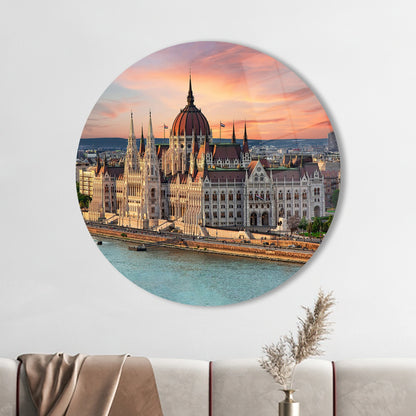 Hungarian Parliament Building Glass Wall Art