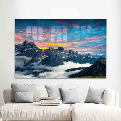 Tre Cime Di Lavaredo Glass Wall Art