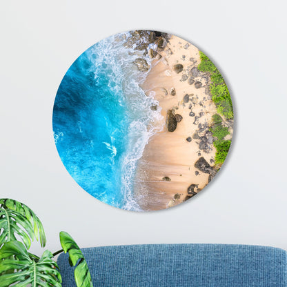 Ocean Coastal Glass Wall Art
