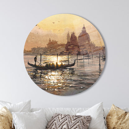 Grand Canal Old Venice Glass Wall Art