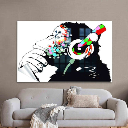 Abstract Clear Crystal Glass Wall Art