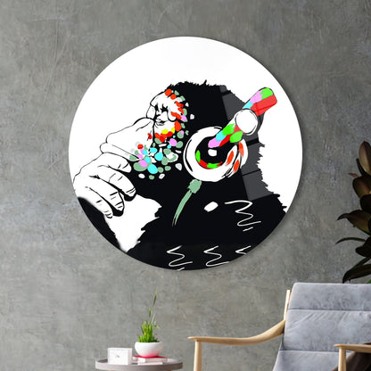 Abstract Clear Crystal Glass Wall Art