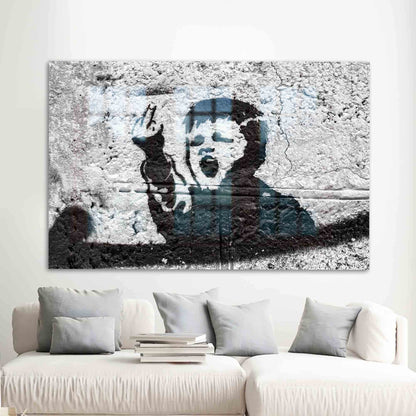 Banksy Bad Boy Glass Wall Art