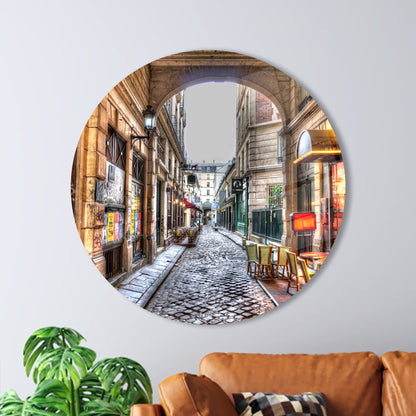 Paris Travel Rue Saint-andre Glass Wall Art
