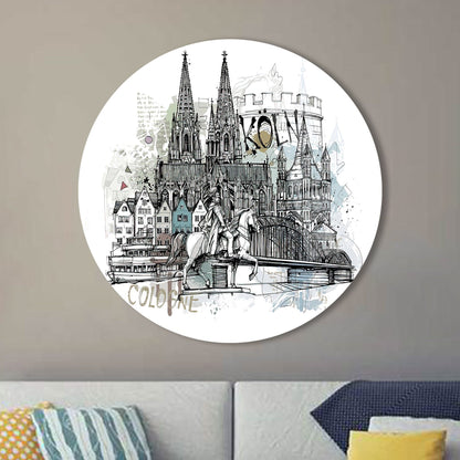 Cityscape Koln Landscape Glass Wall Art