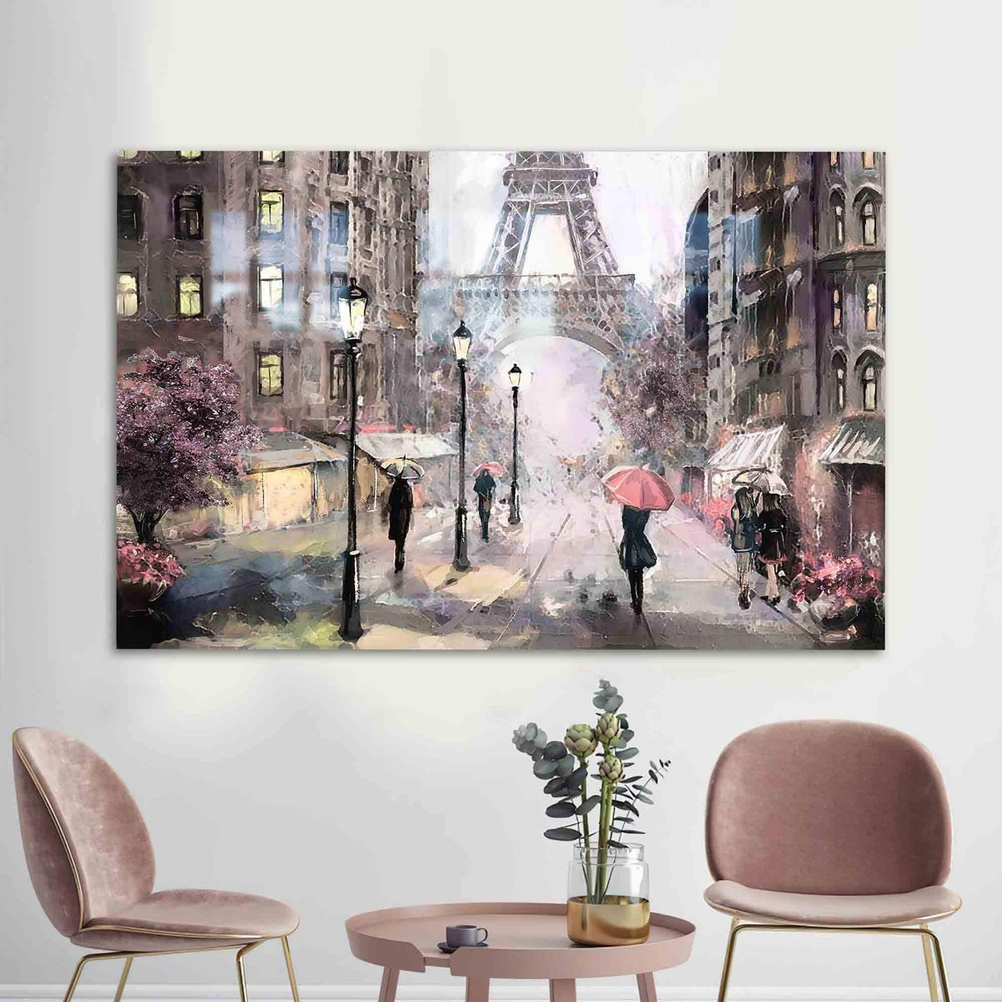 Eiffel Tower Glass Wall Art