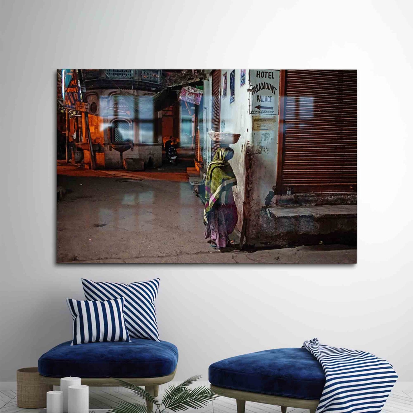 India Alley Glass Wall Art