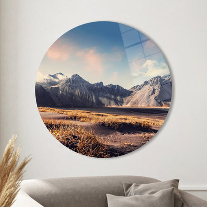 Vestrahorn Sky and Mountain Glass Wall Art