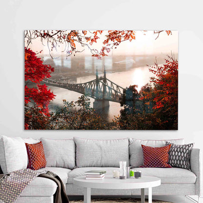 Red Tree Glass Wall Art