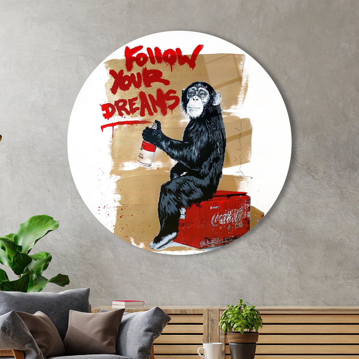 Banksy Glass Wall Art