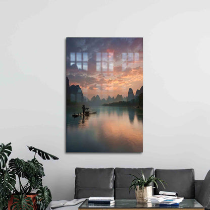 Guilin China Landscape Photography Glass Wall Art