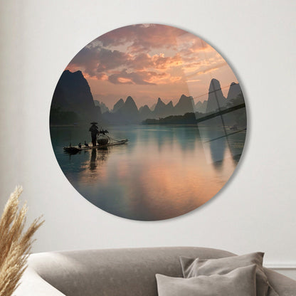 Guilin China Landscape Photography Glass Wall Art